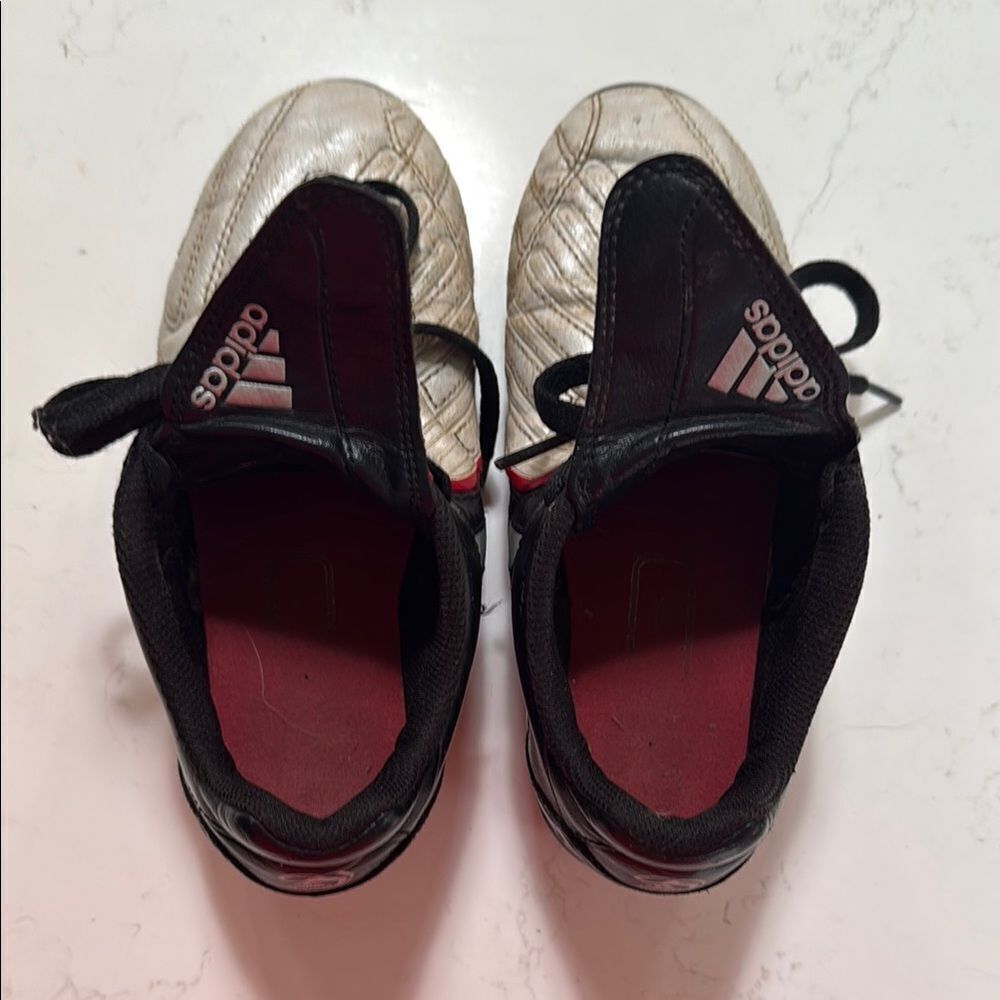 Adidas Kids Black and White Soccer Cleats.  Size boys 1